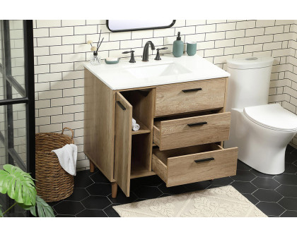 Elegant Bathroom Vanity - Natural Oak (VF47036NT)