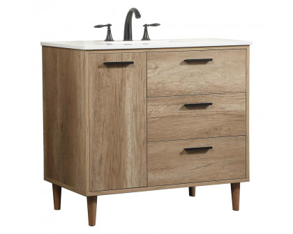 Elegant Bathroom Vanity - Natural Oak (VF47036NT)