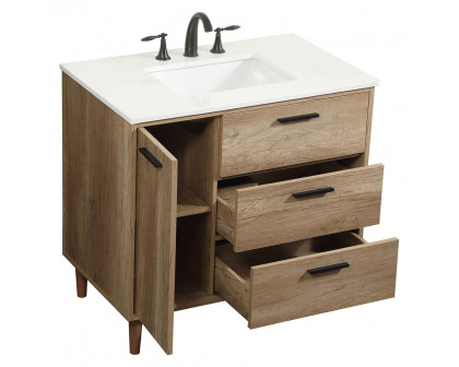 Elegant Bathroom Vanity - Natural Oak (VF47036NT)