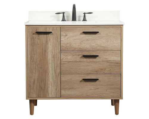 Elegant Bathroom Vanity - Natural Oak (VF47036NT-BS)