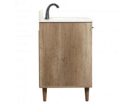 Elegant Bathroom Vanity - Natural Oak (VF47036NT-BS)