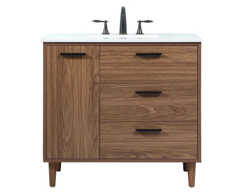 Elegant Bathroom Vanity - Walnut Brown (VF47036WB)