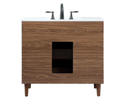 Elegant Bathroom Vanity - Walnut Brown (VF47036WB)