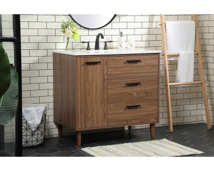 Elegant Bathroom Vanity - Walnut Brown (VF47036WB)