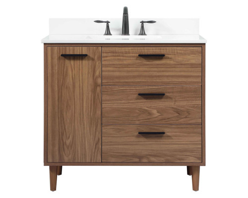 Elegant Bathroom Vanity - Walnut Brown (VF47036WB-BS)