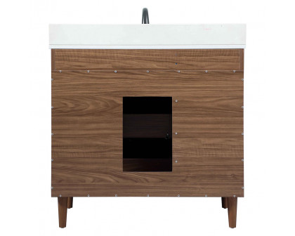 Elegant Bathroom Vanity - Walnut Brown (VF47036WB-BS)