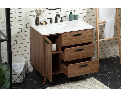 Elegant Bathroom Vanity - Walnut Brown (VF47036WB-BS)