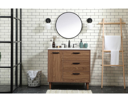 Elegant Bathroom Vanity - Walnut Brown (VF47036WB-BS)