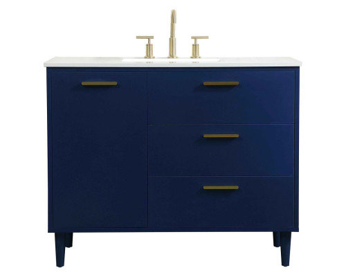 Elegant Bathroom Vanity - Blue (VF47042MBL)