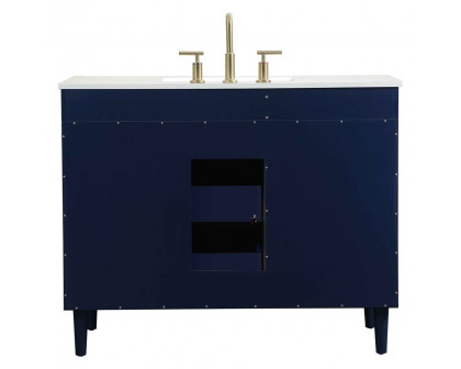 Elegant Bathroom Vanity - Blue (VF47042MBL)