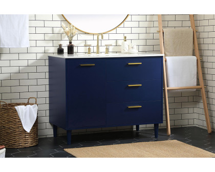 Elegant Bathroom Vanity - Blue (VF47042MBL)