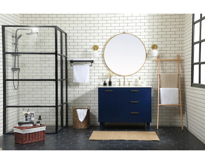 Elegant Bathroom Vanity - Blue (VF47042MBL)