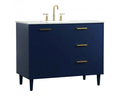 Elegant Bathroom Vanity - Blue (VF47042MBL)