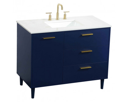 Elegant Bathroom Vanity - Blue (VF47042MBL)