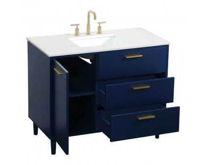 Elegant Bathroom Vanity - Blue (VF47042MBL)