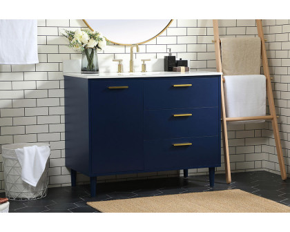 Elegant Bathroom Vanity - Blue (VF47042MBL-BS)