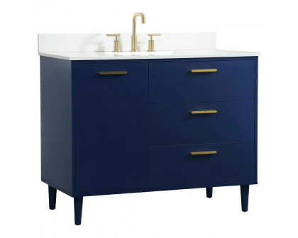 Elegant Bathroom Vanity - Blue (VF47042MBL-BS)