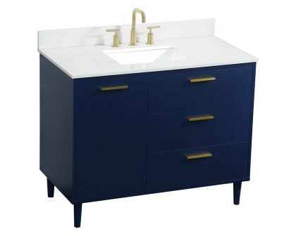 Elegant Bathroom Vanity - Blue (VF47042MBL-BS)