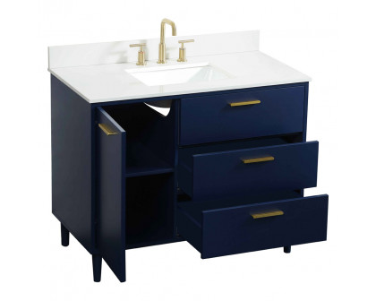 Elegant Bathroom Vanity - Blue (VF47042MBL-BS)