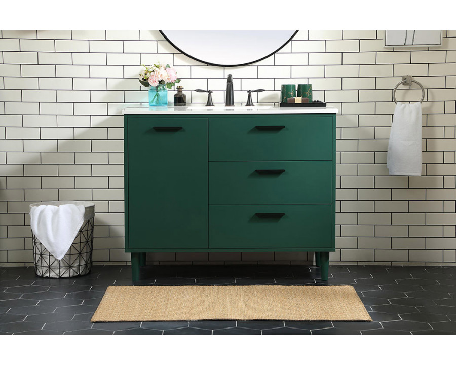 Elegant Bathroom Vanity - Green (VF47042MGN)