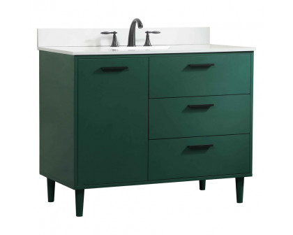 Elegant Bathroom Vanity - Green (VF47042MGN-BS)