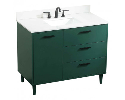 Elegant Bathroom Vanity - Green (VF47042MGN-BS)