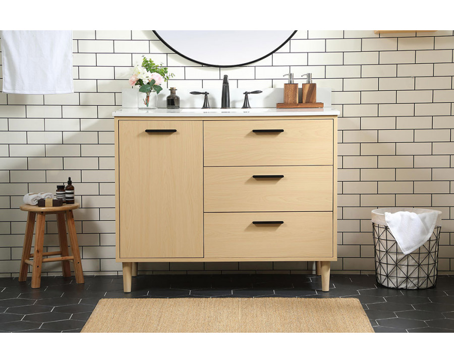 Elegant Bathroom Vanity - Maple (VF47042MMP-BS)