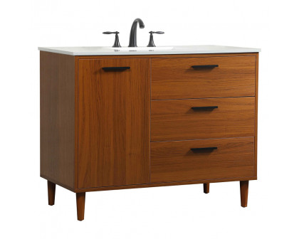 Elegant Bathroom Vanity - Teak (VF47042MTK)