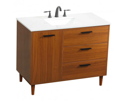 Elegant Bathroom Vanity - Teak (VF47042MTK)