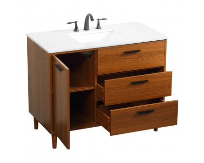 Elegant Bathroom Vanity - Teak (VF47042MTK)