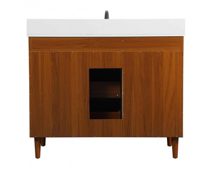 Elegant Bathroom Vanity - Teak (VF47042MTK-BS)