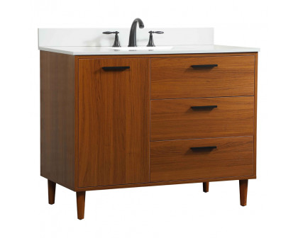 Elegant Bathroom Vanity - Teak (VF47042MTK-BS)