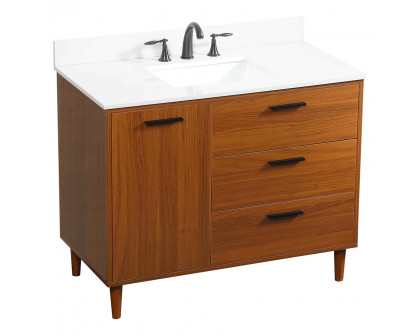 Elegant Bathroom Vanity - Teak (VF47042MTK-BS)