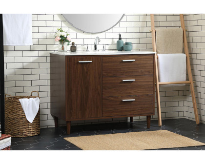 Elegant Bathroom Vanity - Walnut (VF47042MWT)