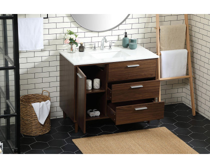 Elegant Bathroom Vanity - Walnut (VF47042MWT)