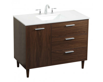 Elegant Bathroom Vanity - Walnut (VF47042MWT)