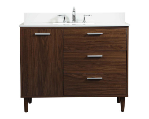 Elegant Bathroom Vanity - Walnut (VF47042MWT-BS)