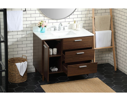 Elegant Bathroom Vanity - Walnut (VF47042MWT-BS)