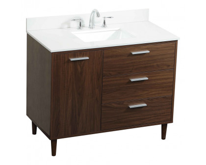 Elegant Bathroom Vanity - Walnut (VF47042MWT-BS)