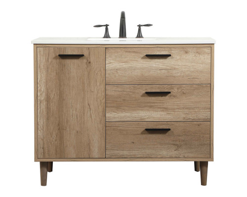 Elegant Bathroom Vanity - Natural Oak (VF47042NT)