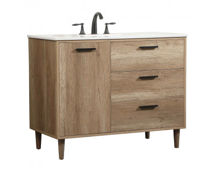 Elegant Bathroom Vanity - Natural Oak (VF47042NT)