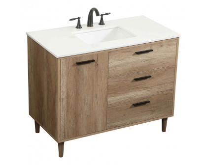 Elegant Bathroom Vanity - Natural Oak (VF47042NT)