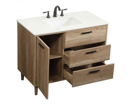 Elegant Bathroom Vanity - Natural Oak (VF47042NT)