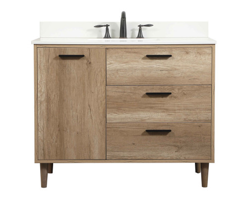 Elegant Bathroom Vanity - Natural Oak (VF47042NT-BS)