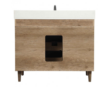 Elegant Bathroom Vanity - Natural Oak (VF47042NT-BS)