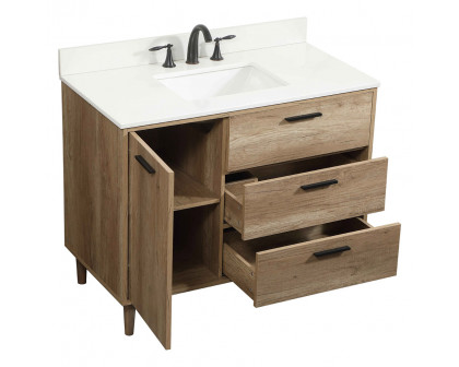 Elegant Bathroom Vanity - Natural Oak (VF47042NT-BS)