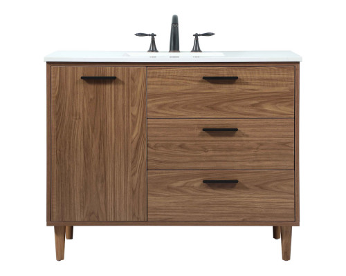 Elegant Bathroom Vanity - Walnut Brown (VF47042WB)