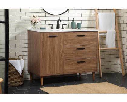 Elegant Bathroom Vanity - Walnut Brown (VF47042WB)