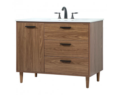 Elegant Bathroom Vanity - Walnut Brown (VF47042WB)