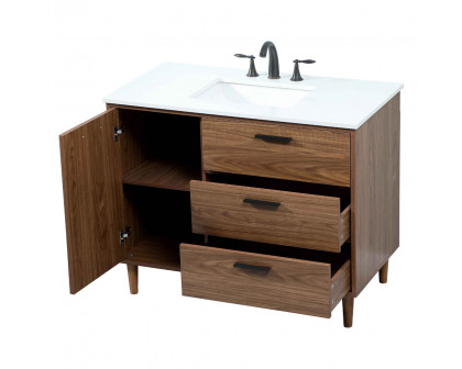 Elegant Bathroom Vanity - Walnut Brown (VF47042WB)